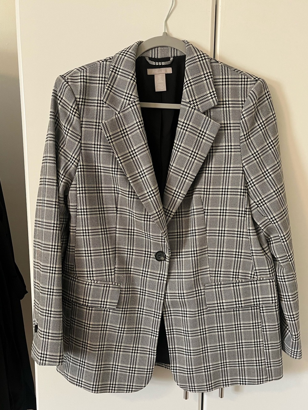 h&m plaid blazer